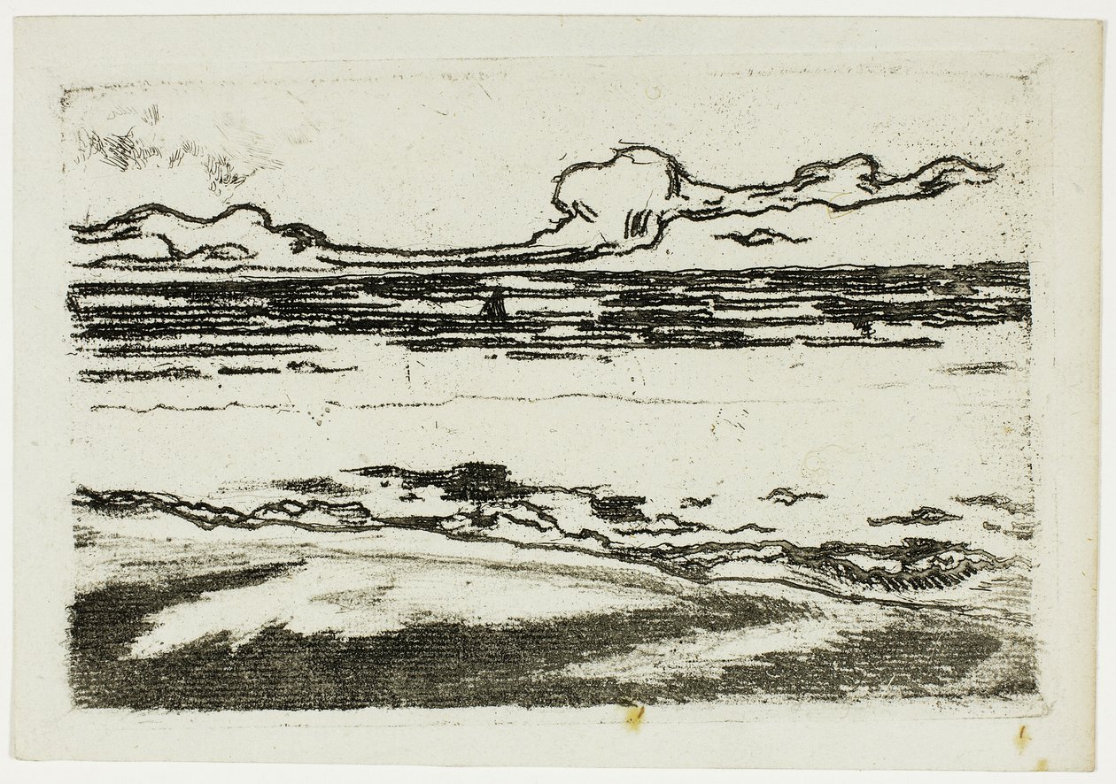 De zee bij Bognor door Theodore Roussel