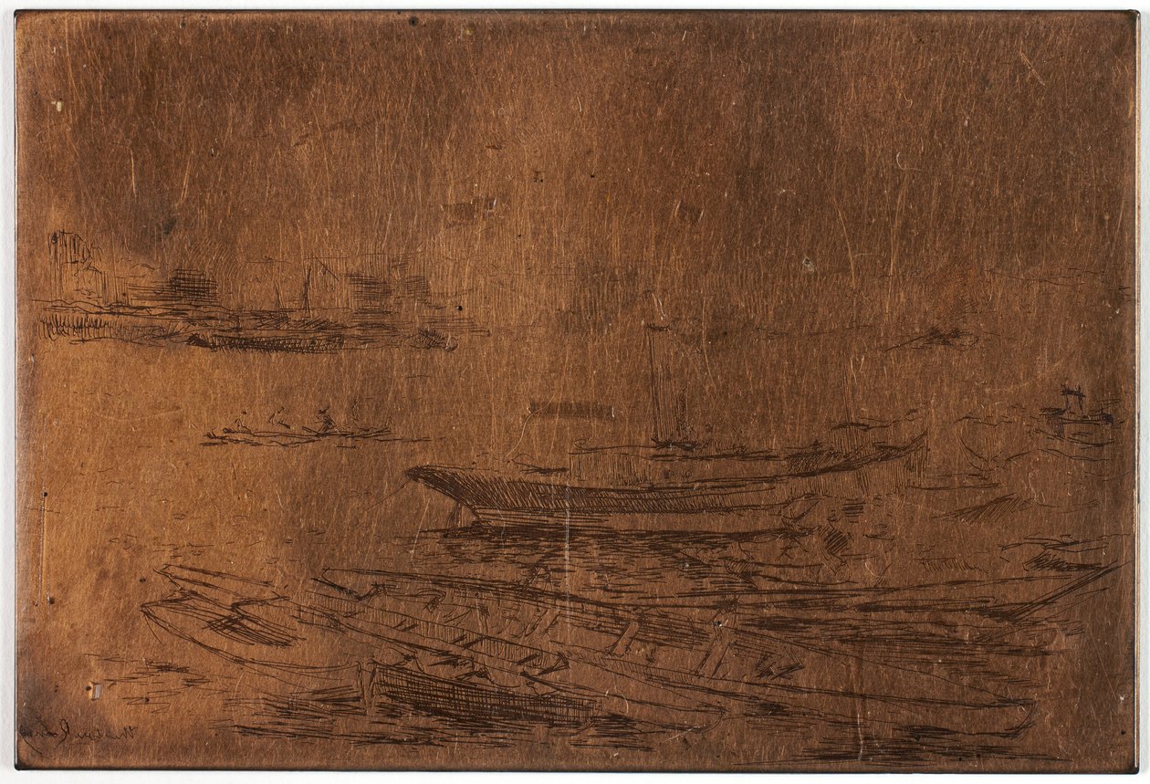 De stoomboot, Chelsea Embankment door Theodore Roussel