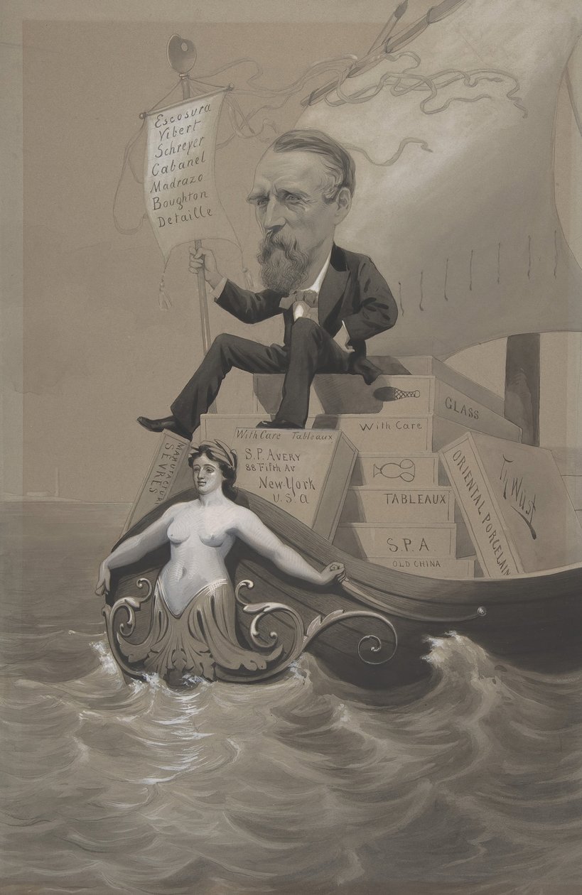 Samuel P. Avery vervoert zijn schatten over zee, ca. 1875-80 door Theodore Wust