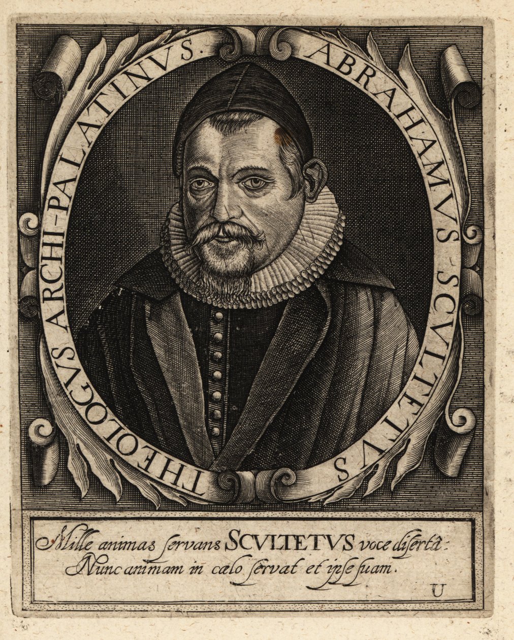 Abraham Scultetus door Theodore de Bry