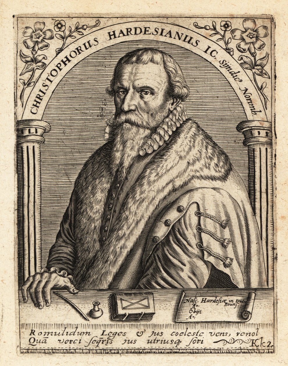 Christoph Herdesianus door Theodore de Bry