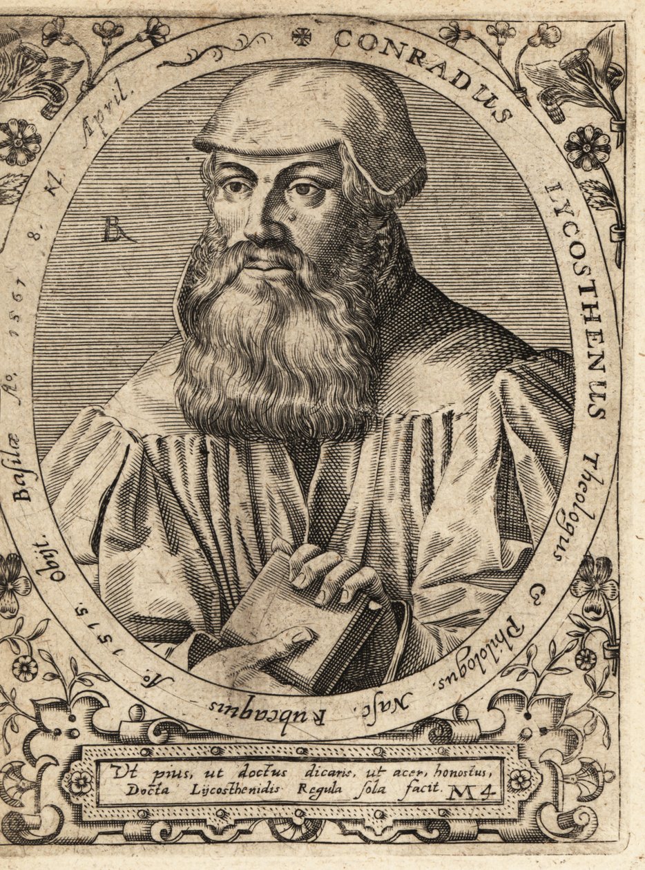 Conrad Lycosthenes door Theodore de Bry