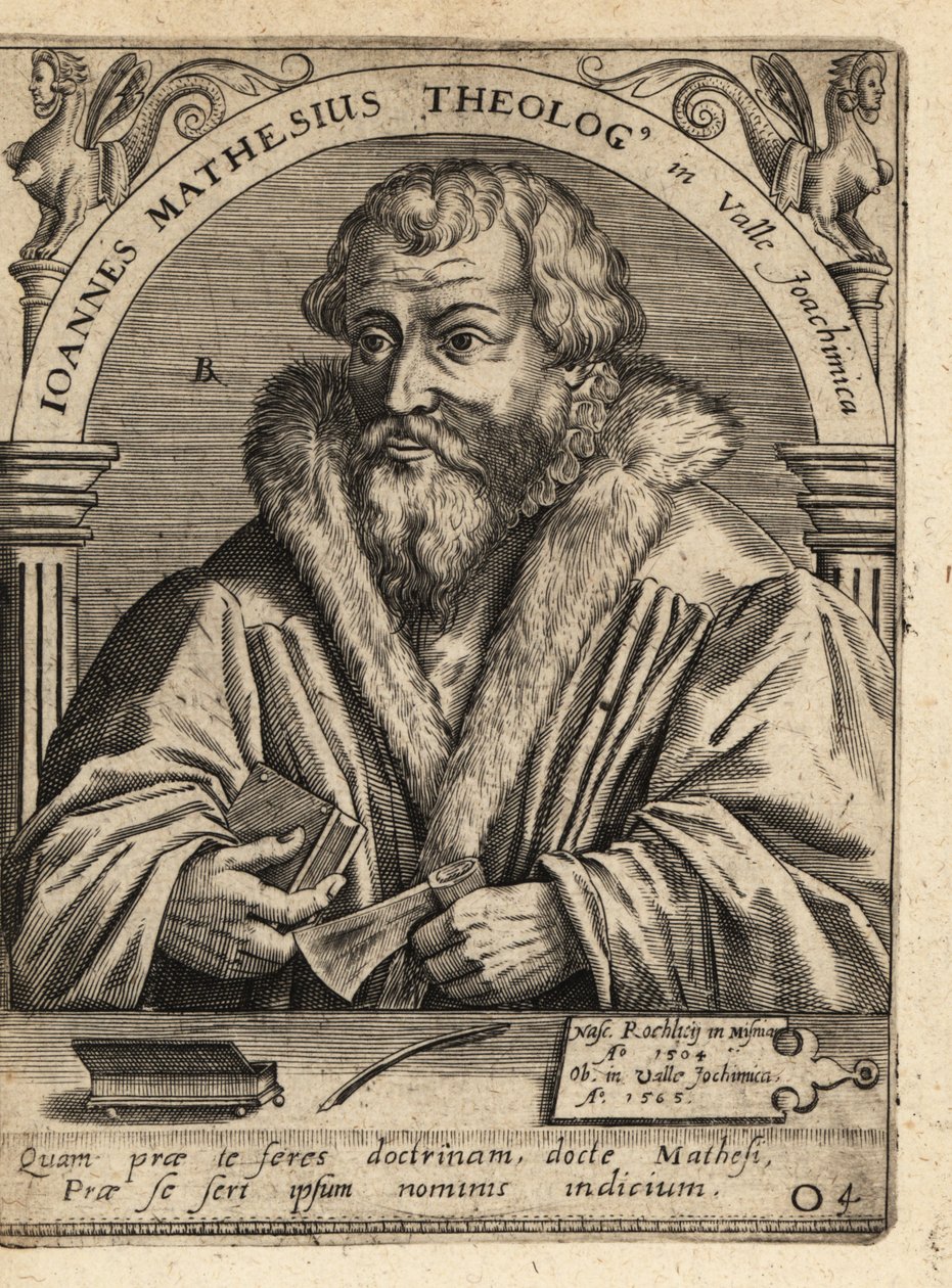 Johannes Mathesius door Theodore de Bry
