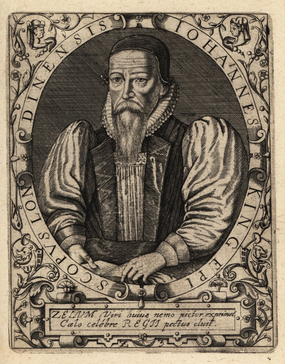 John King, overleden 1621, Bisschop van Londen door Theodore de Bry