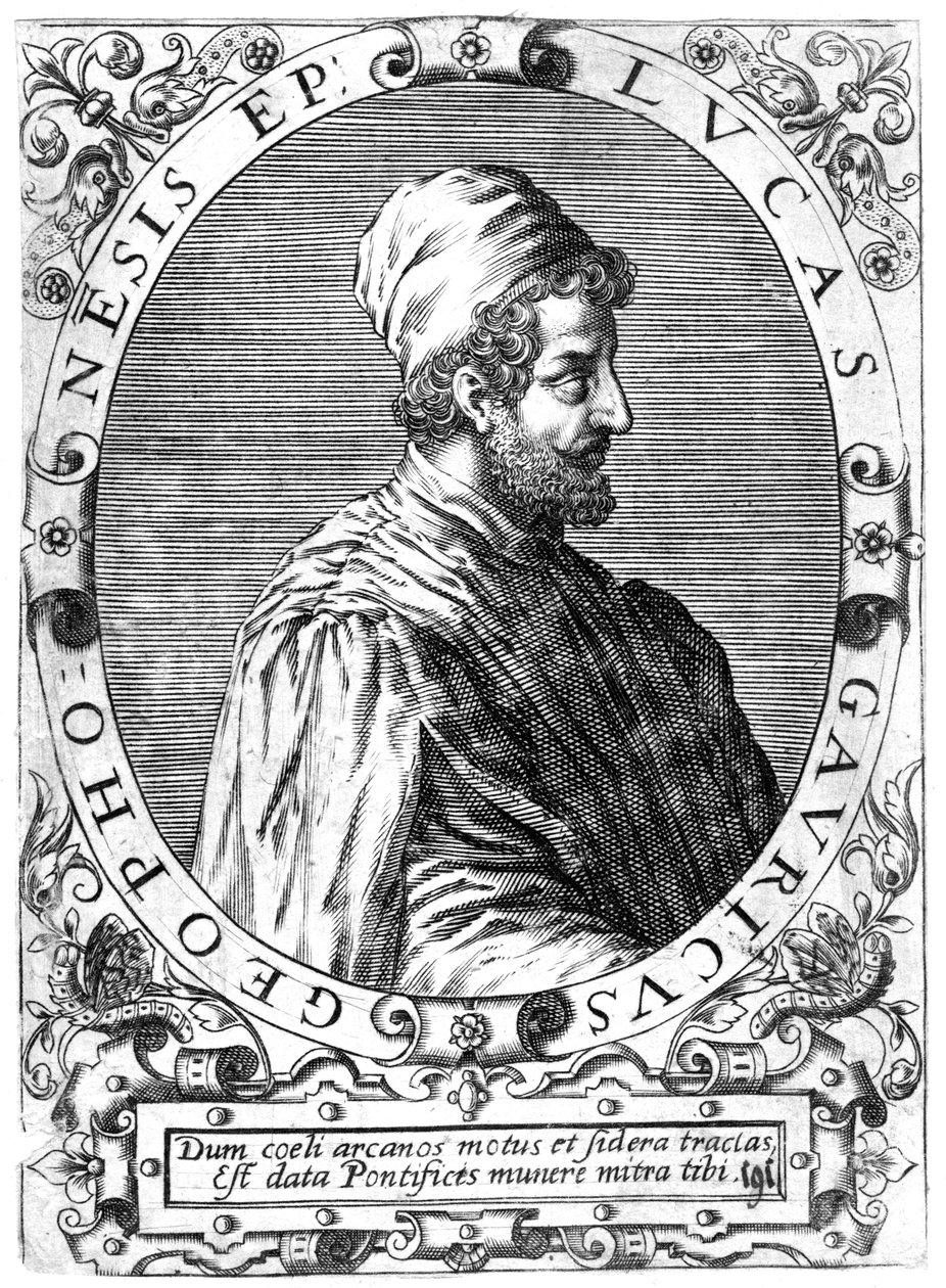 Lucas Gaurico, Italiaanse astronoom, astroloog en wiskundige, 16e eeuw door Theodore de Bry