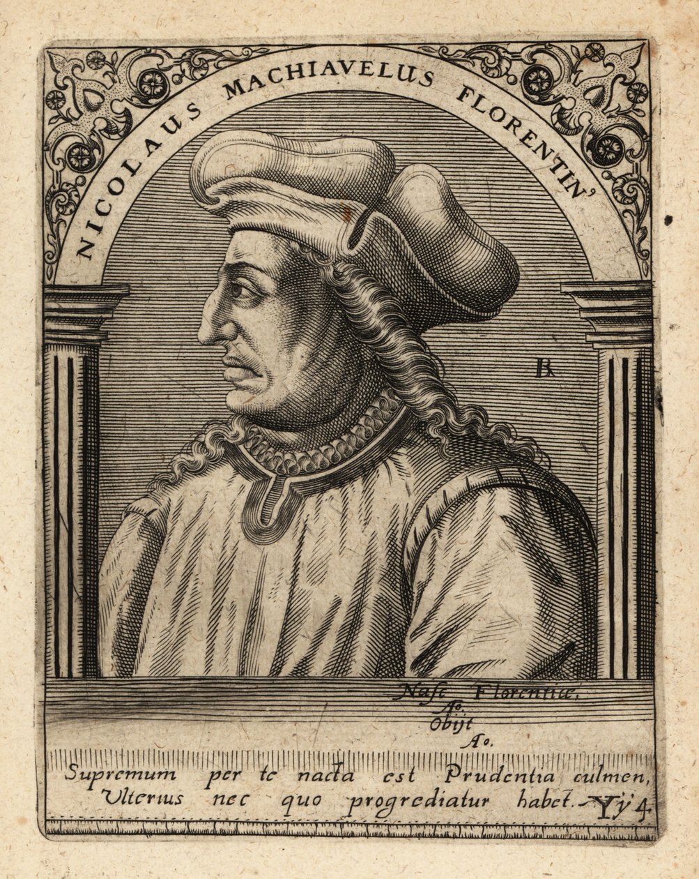 Machiavelli, Italiaanse diplomaat door Theodore de Bry