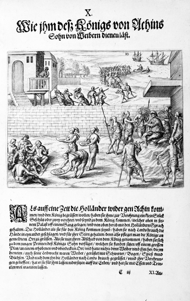 Aanbiedingen aan de Koning, 1606 door Theodore de Bry