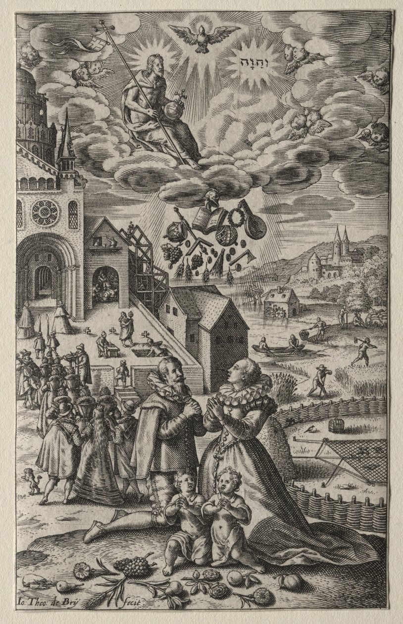 Gebed door Theodore de Bry