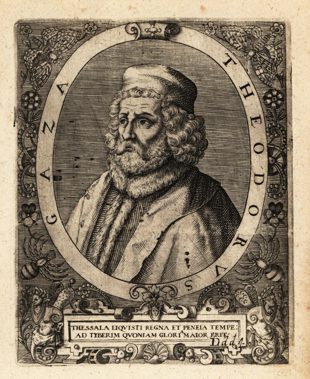 Theodore Gazis, Griekse humanist door Theodore de Bry