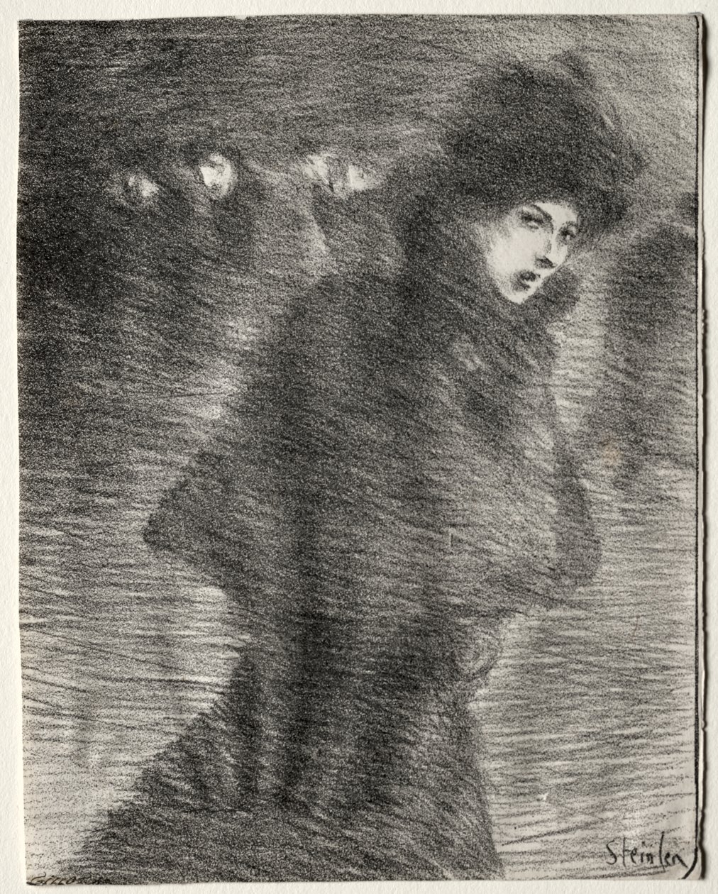 Een voorbijgangster door Théophile Alexandre Steinlen