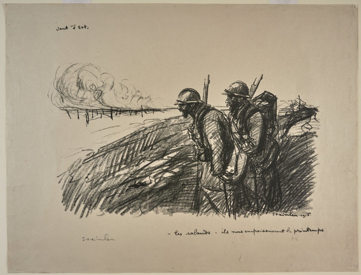 Oostenwind door Théophile Alexandre Steinlen