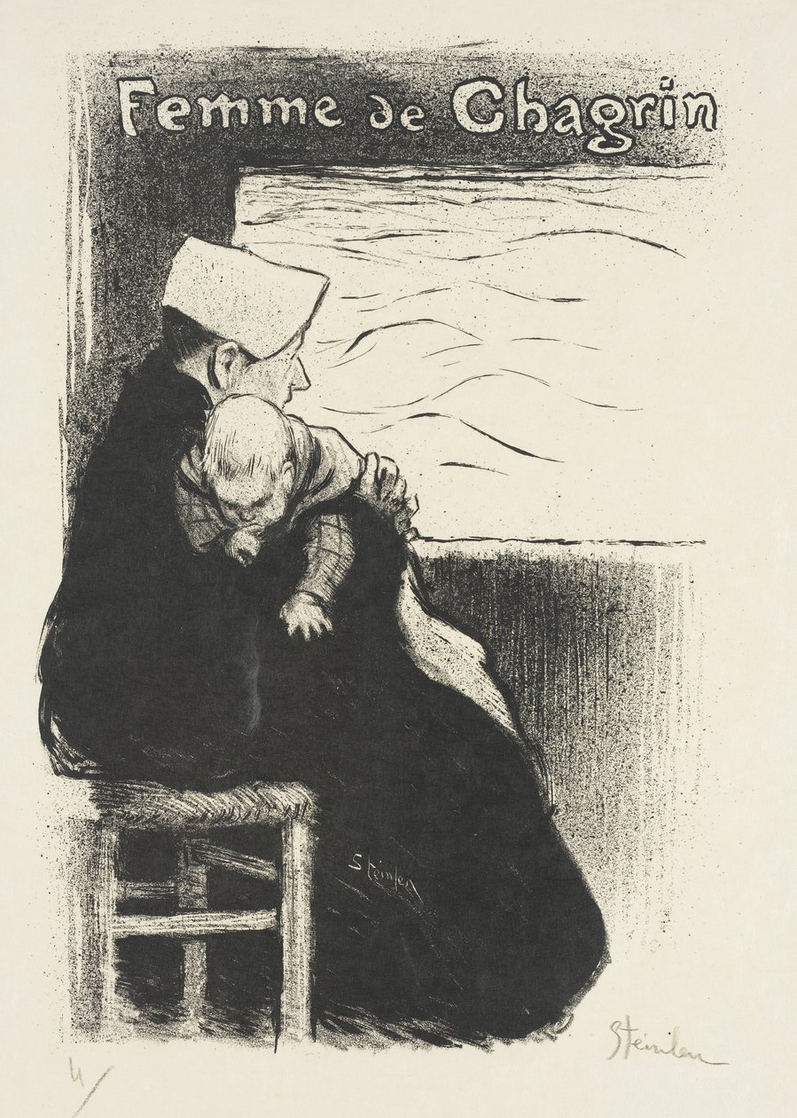 Vrouw van verdriet door Théophile Alexandre Steinlen