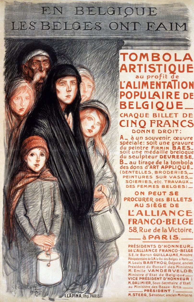 In België hebben de Belgen honger door Theophile Alexandre Steinlen