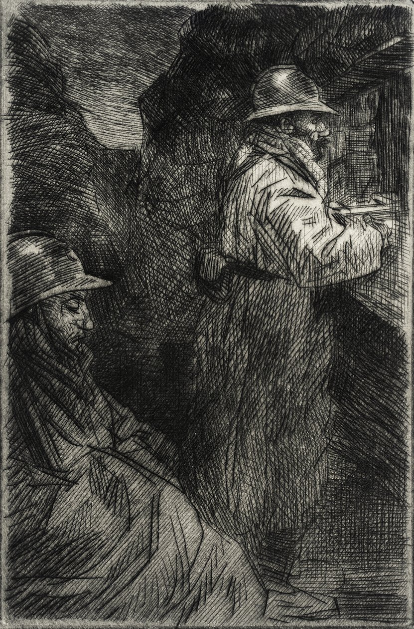 In de kazerne door Théophile Alexandre Steinlen