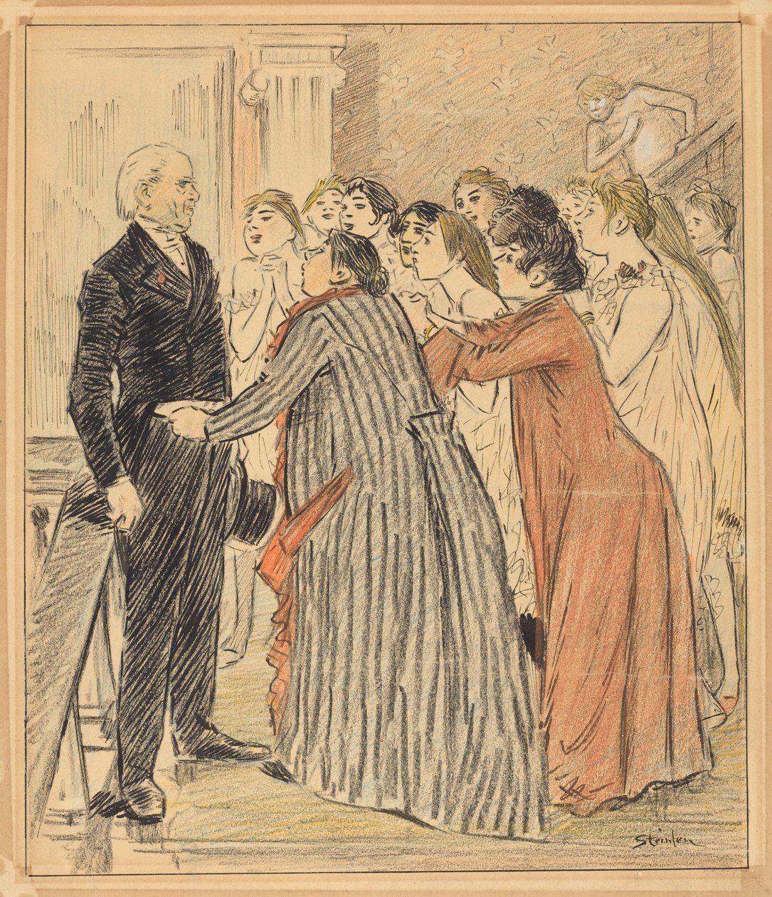 Het avontuur van de oude decaan (The Adventure of the Old Dean) door Théophile Alexandre Steinlen