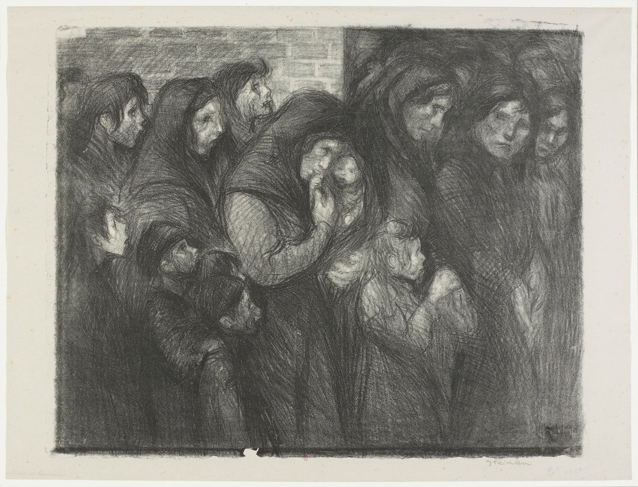 [De weduwen van Courrières] door Théophile Alexandre Steinlen