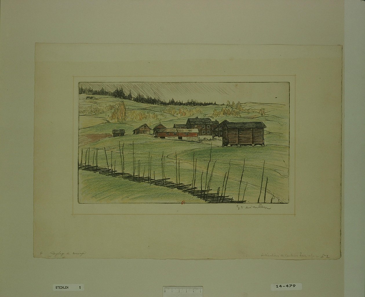 [Landschap in Noorwegen] door Théophile Alexandre Steinlen
