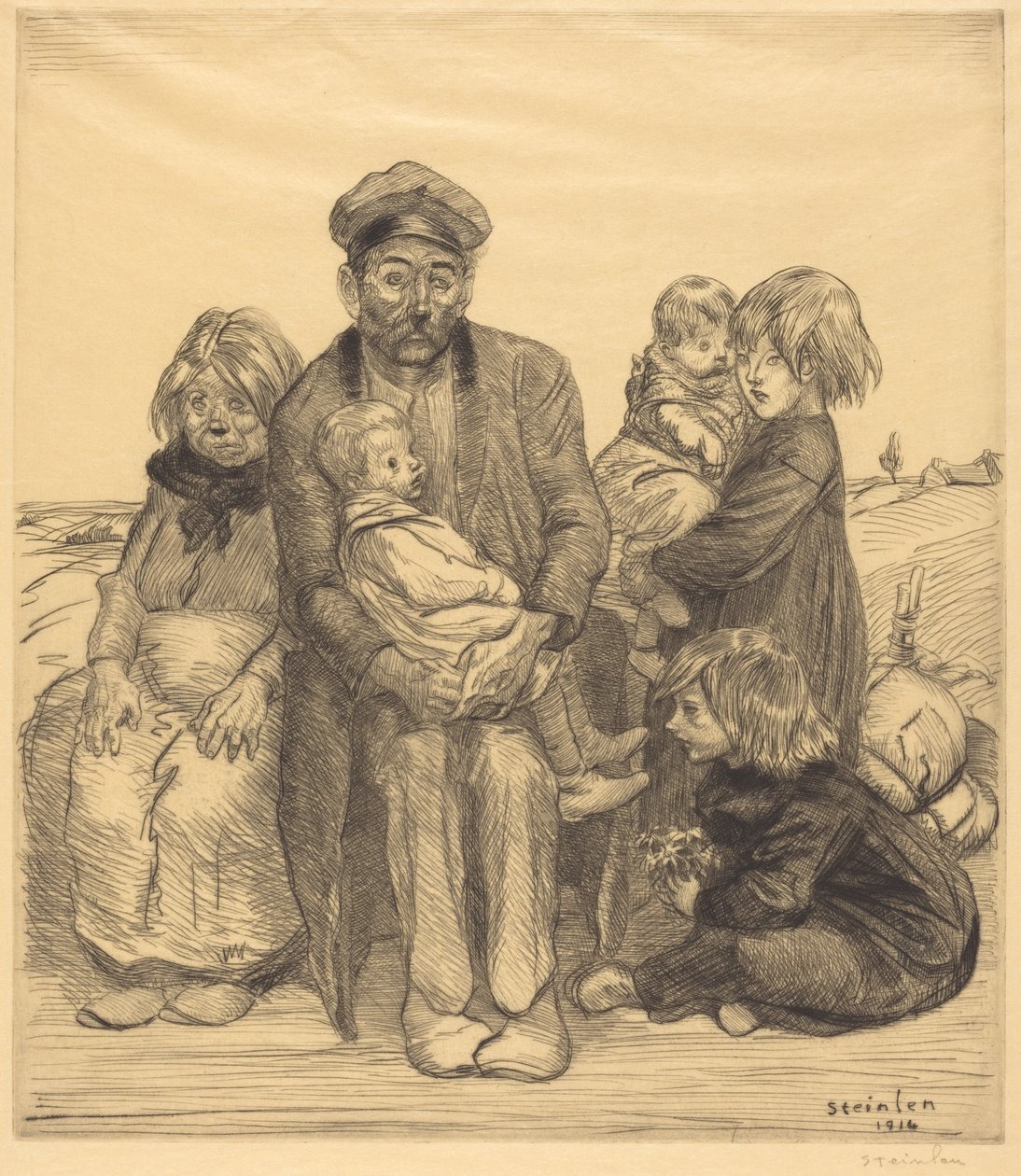 Arme mensen door Théophile Alexandre Steinlen