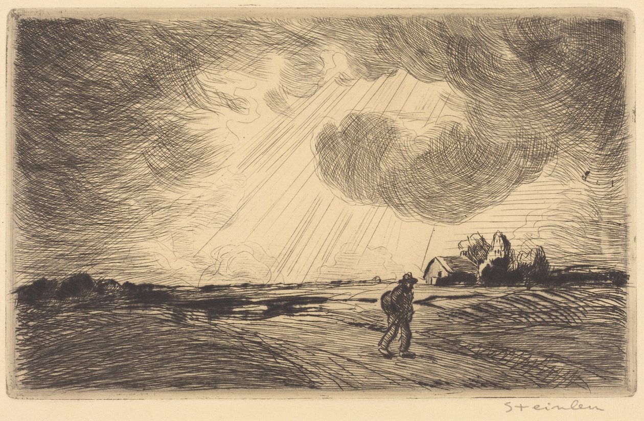 Thunder Storm (Onweer) door Théophile Alexandre Steinlen
