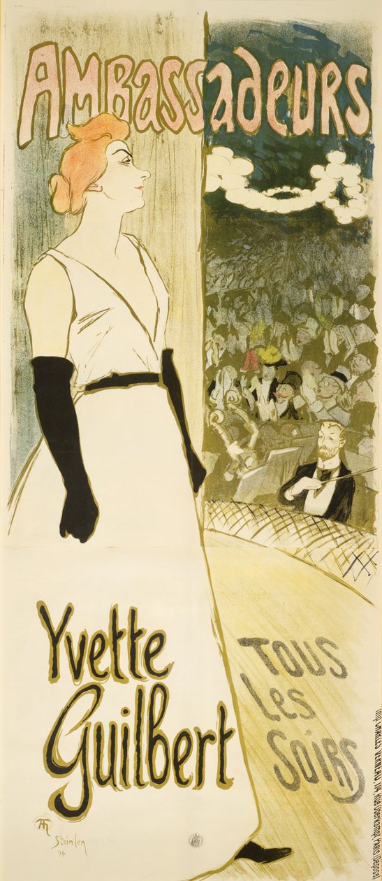 Yvette Guilbert door Théophile Alexandre Steinlen