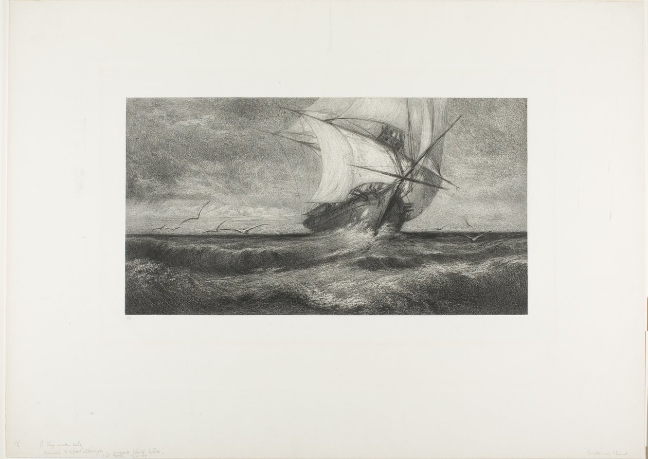 Het spookschip door Theophile Narcisse Chauvel