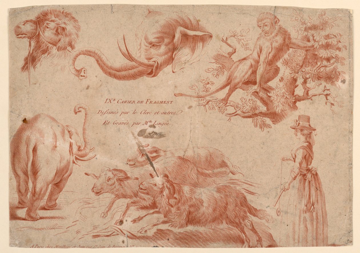 Titelpagina, uit "IXe Cahier de Fragment" door Therèse Éléonore Lingée