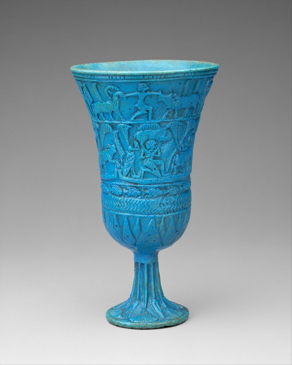 Lotiforme kelk, ca. 945-664 v.Chr. door Third Intermediate Period Egyptian
