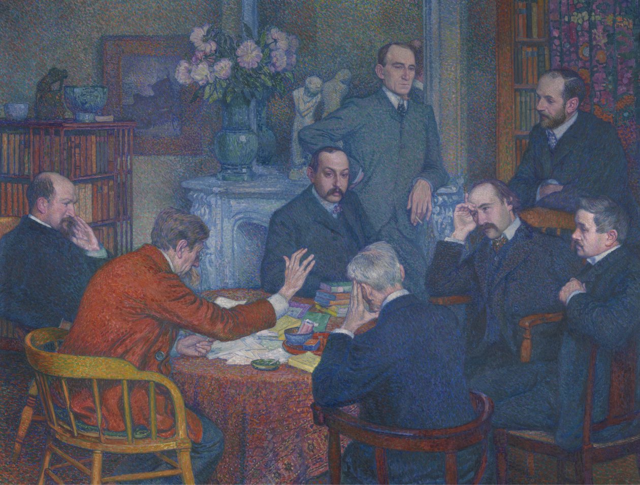 Een lezing door Emile Verhaeren door Théo van Rysselberghe