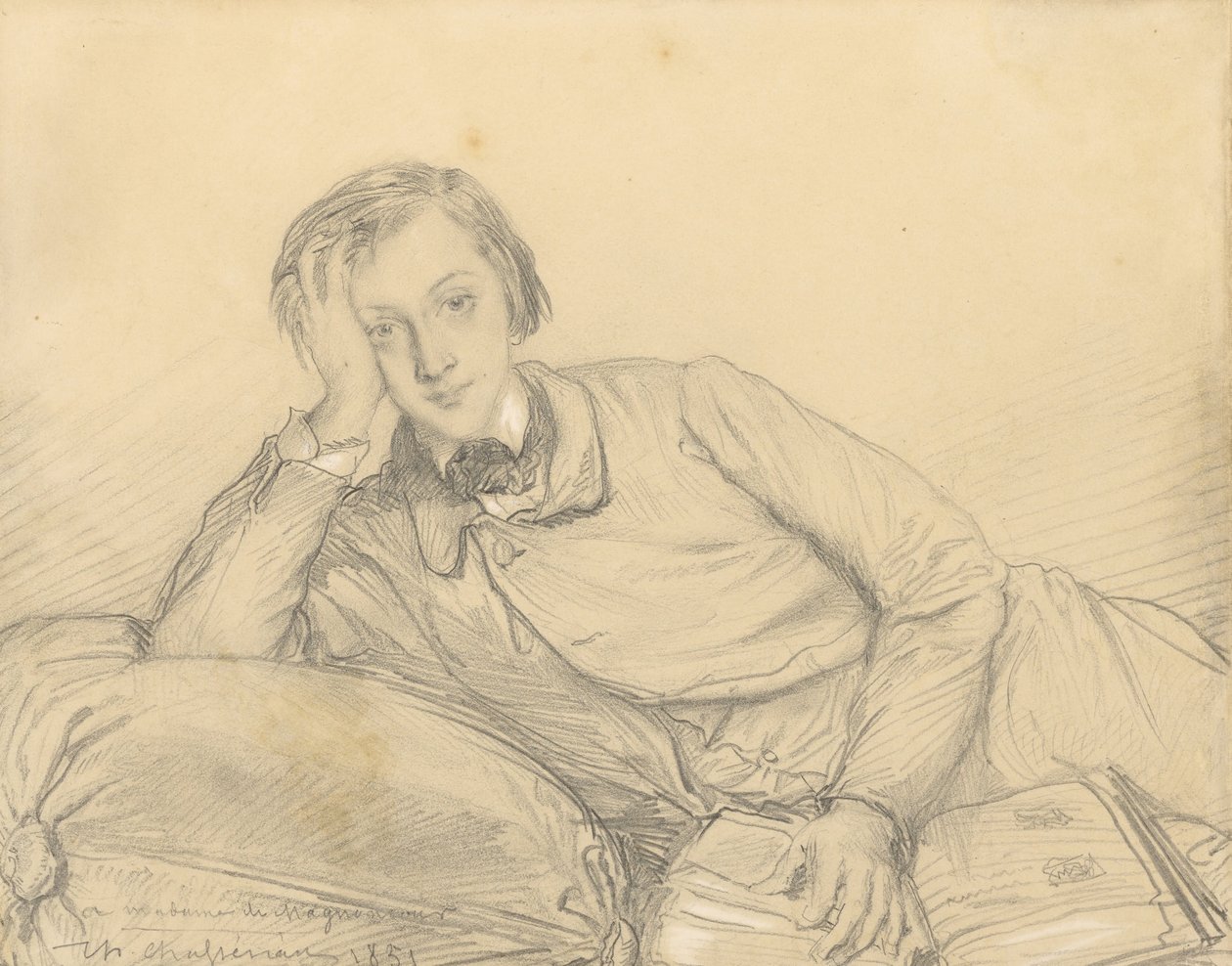 Portret van Raymond de Magnoncourt door Théodore Chassériau