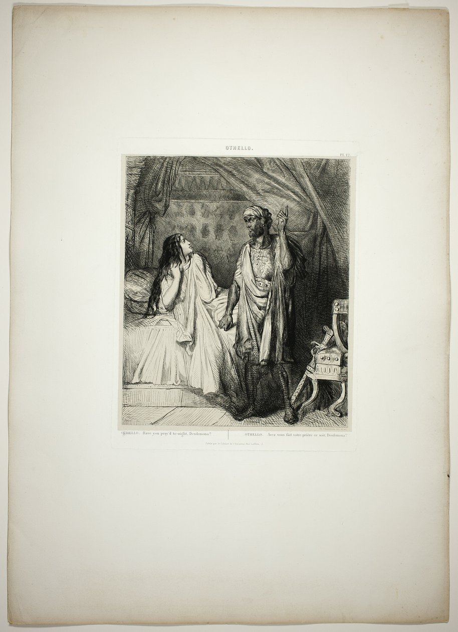 Heb je vannacht gebeden, Desdemona, plaat twaalf uit Othello door Théodore Chassériau