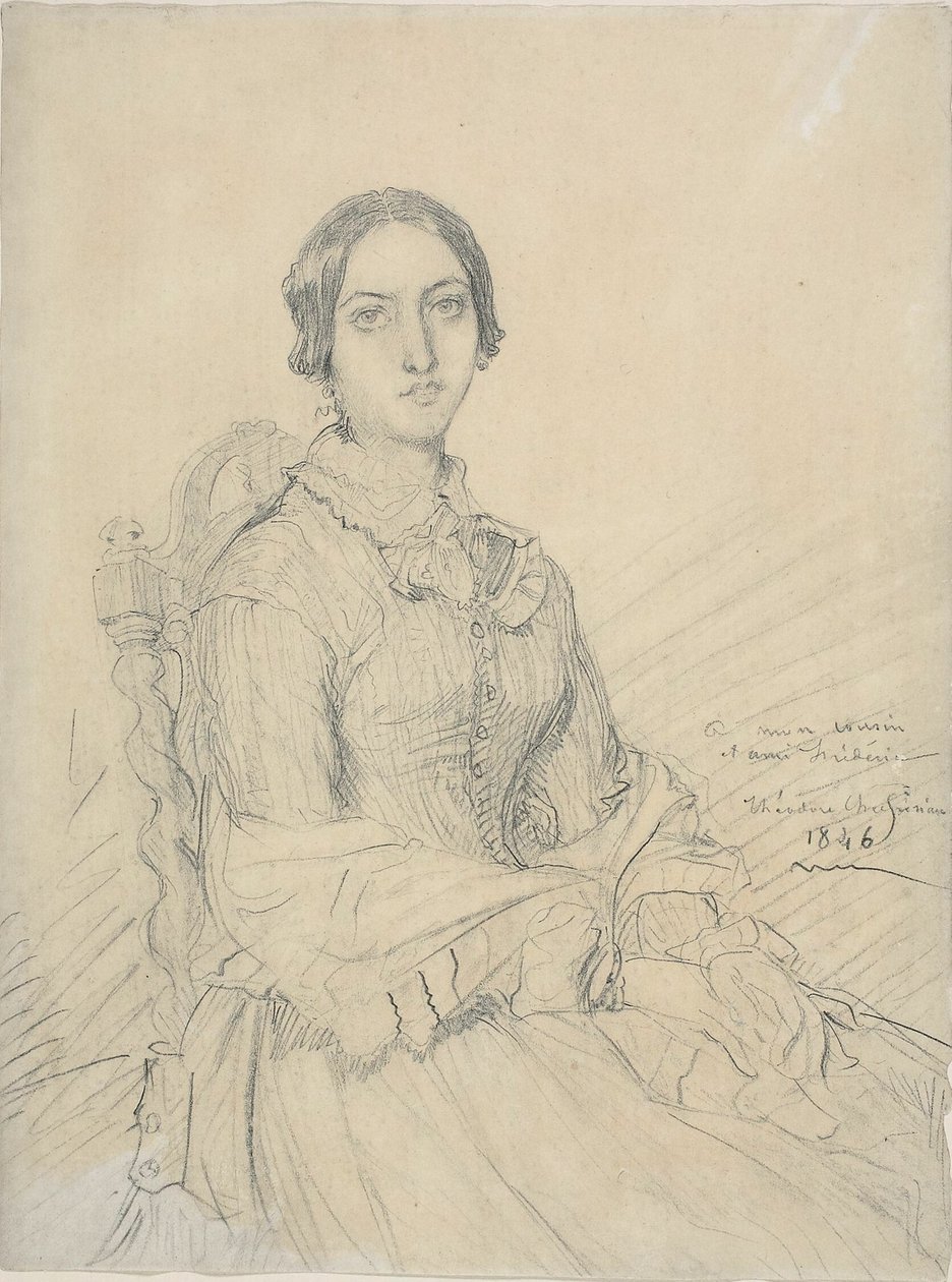 Portret van barones Chassériau door Théodore Chassériau