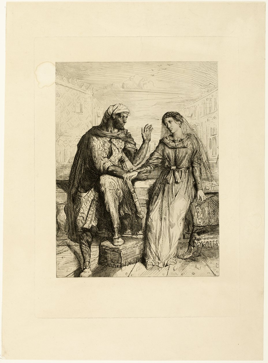 Ze bedankte me, plaat twee uit Othello door Théodore Chassériau