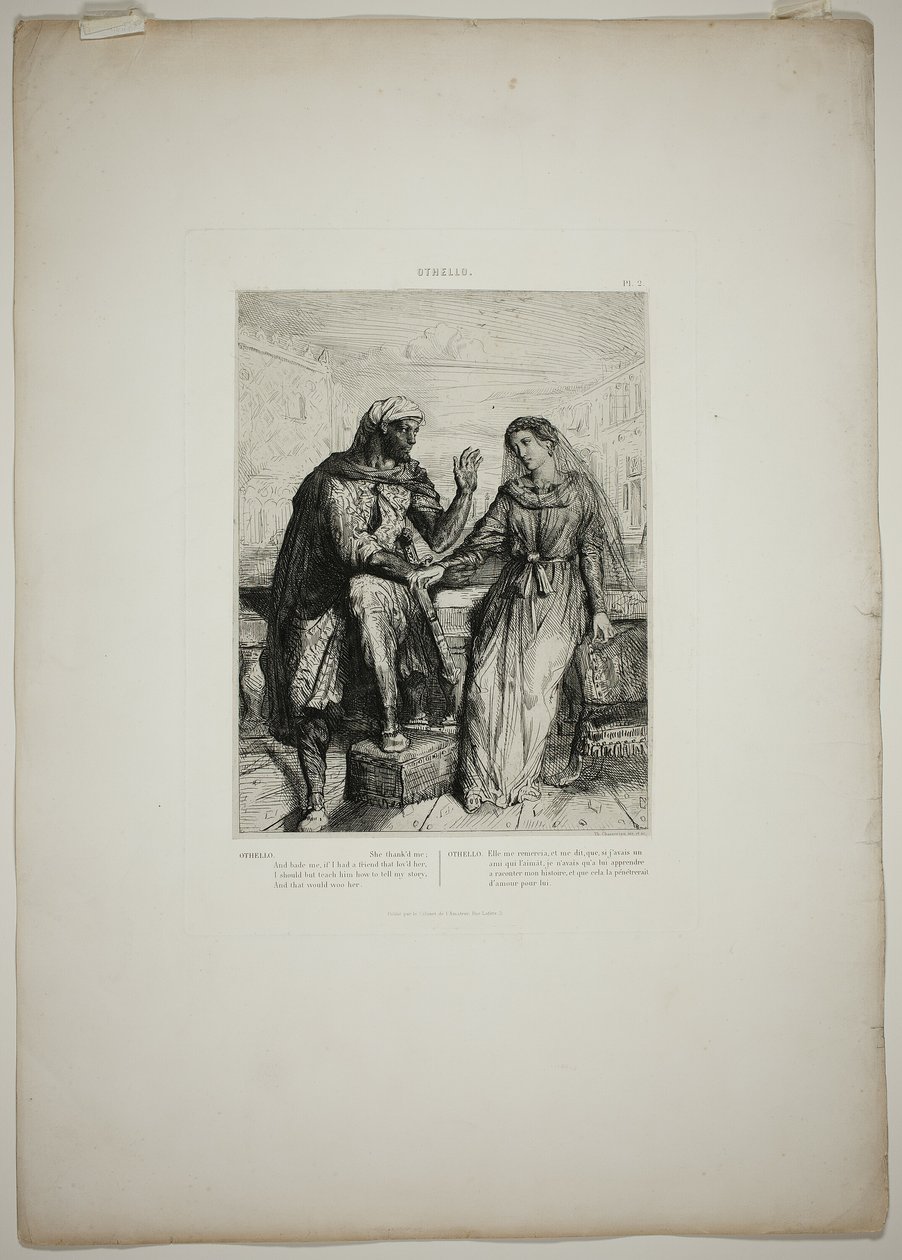 Ze bedankte me, plaat twee uit Othello door Théodore Chassériau