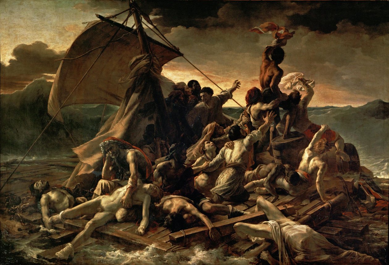 Frans:  Le Radeau de La Méduse Het vlot van de Medusa door Theodore Gericault
