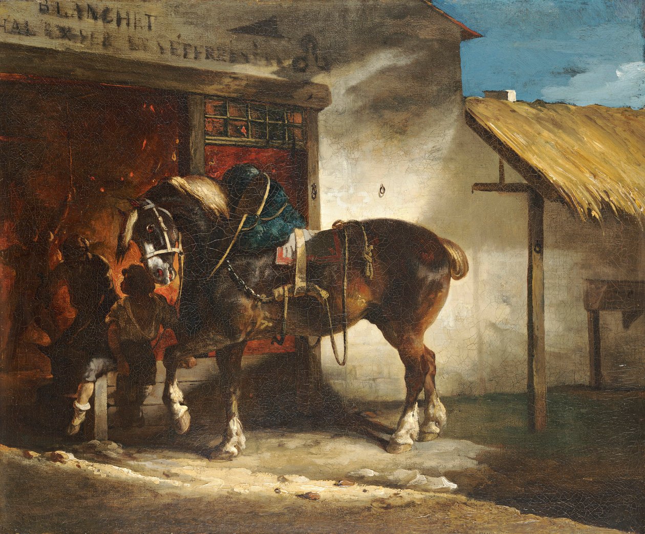 Géricault - De dorpssmederij, ca 1822 door Theodore Gericault