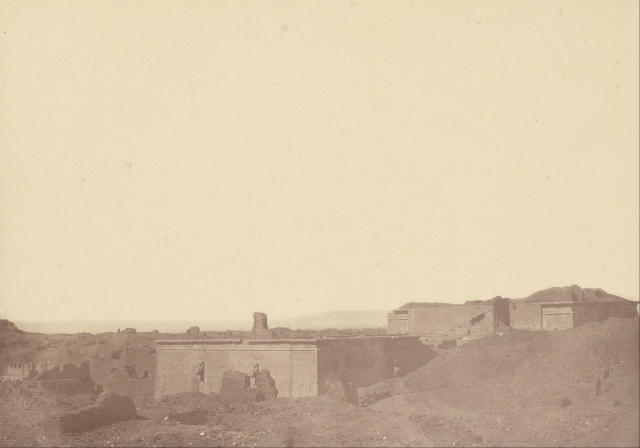 Overzicht van de tempel van Edfu door Théodule Devéria