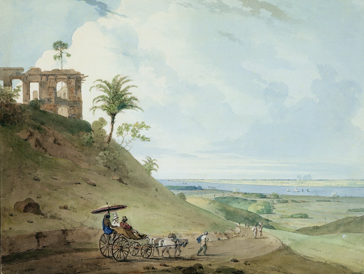 Ruïnes op Pir Pihar, nabij Monghy, Bihar, 1790 door Thomas und William Daniell