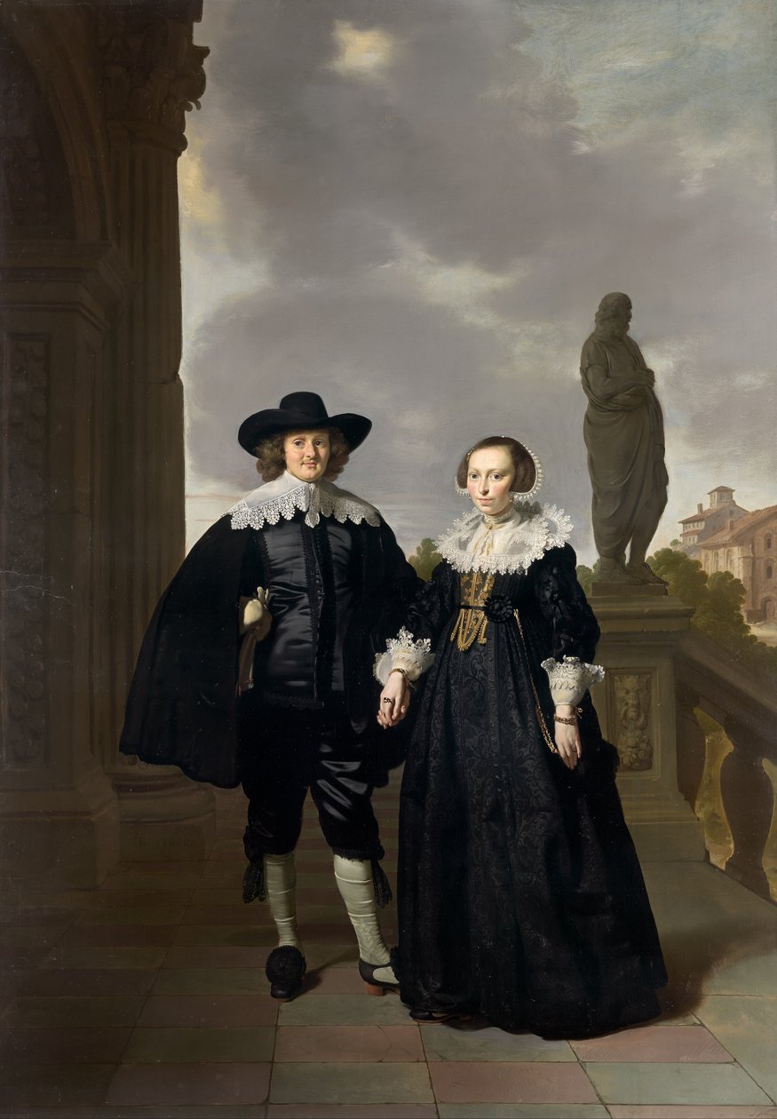 Frederick van Velthuysen en zijn vrouw, Josina door Thomas de Keyser