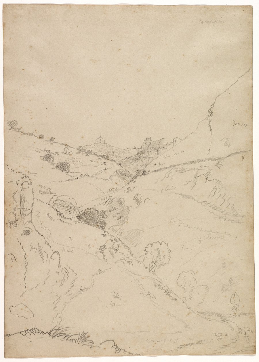 Calatafimi, Sicilië, 1842 door Thomas Cole