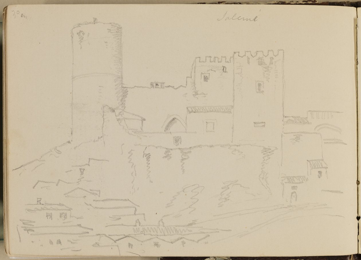 Kasteel van Salemi, 1842 door Thomas Cole
