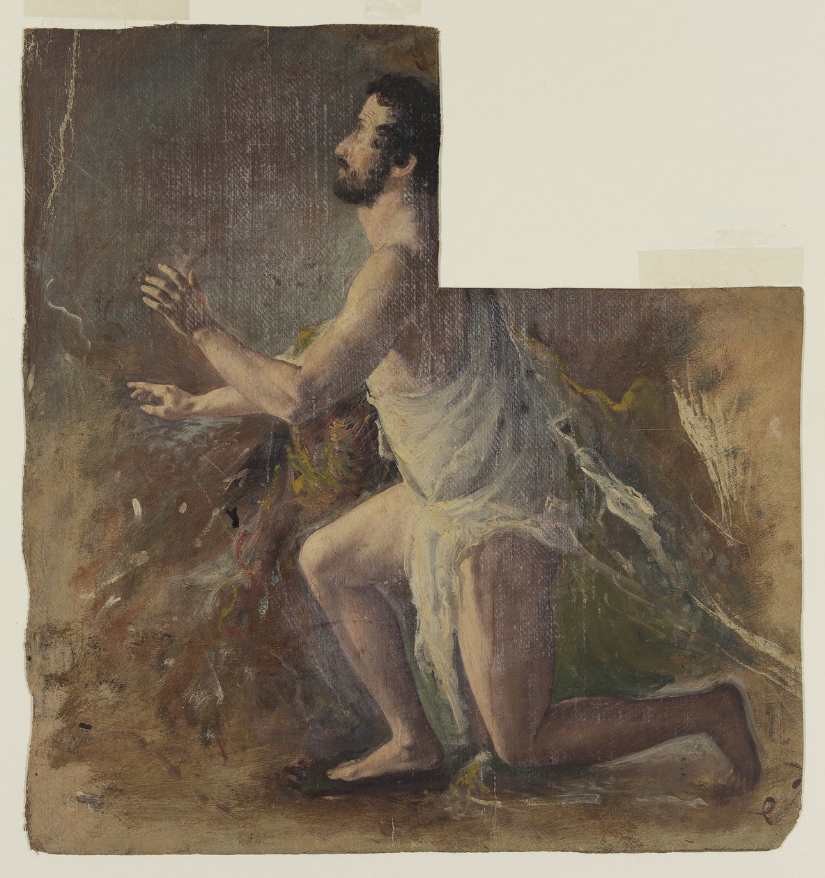 Knielende Mannelijke Figuur door Thomas Cole