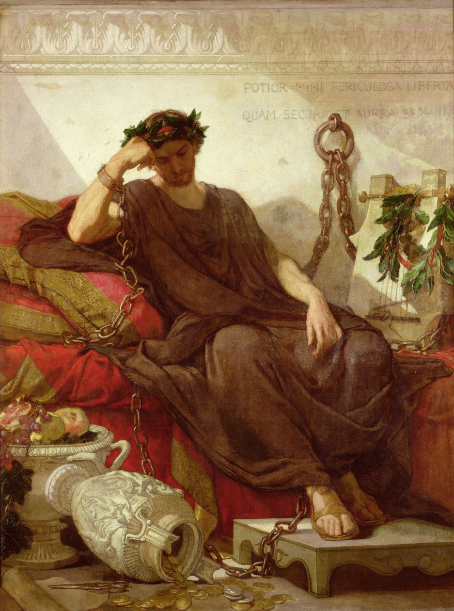 Damocles, 1866 door Thomas Couture