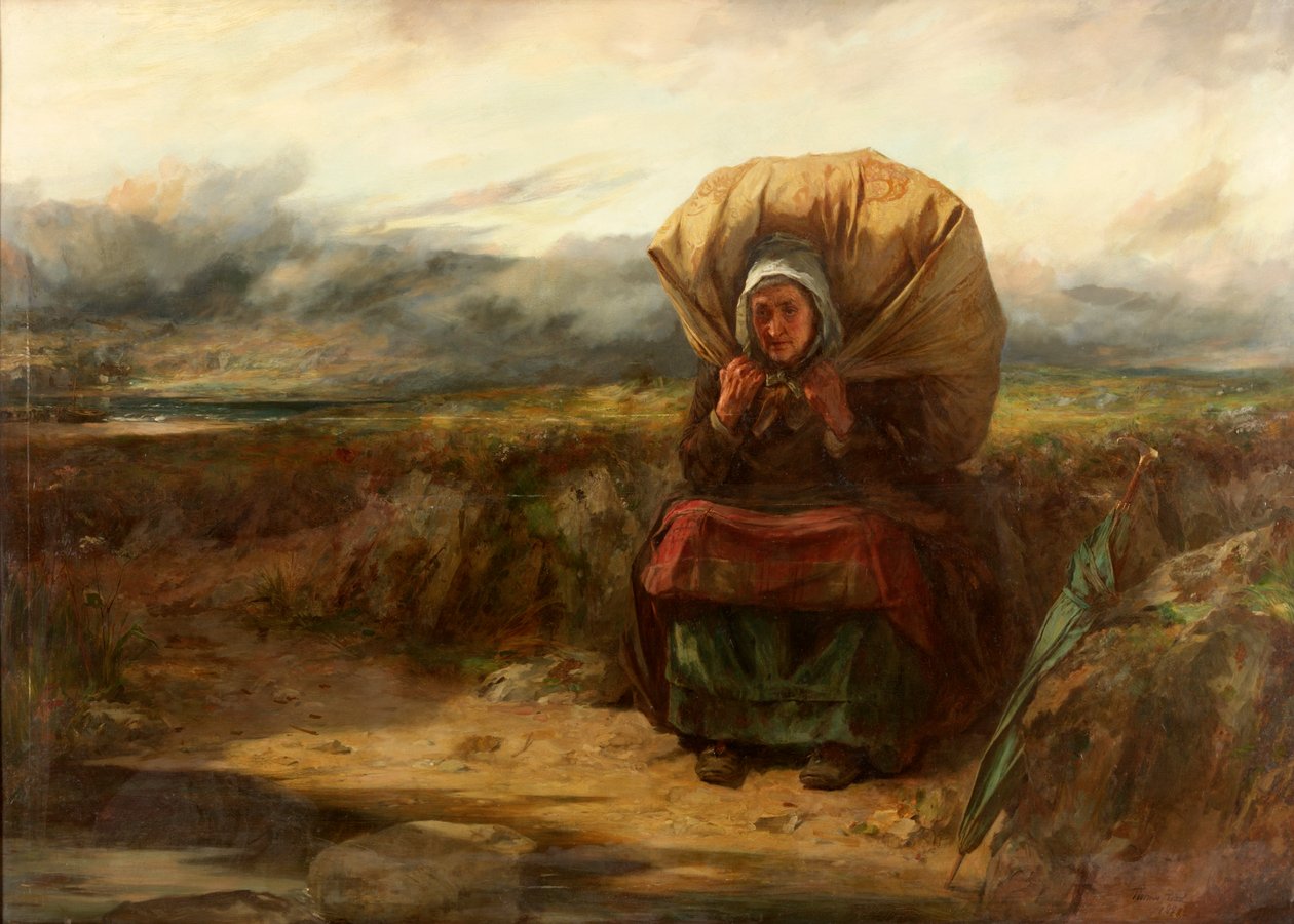 En Met De Last van Vele Jaren, 1888 door Thomas Faed