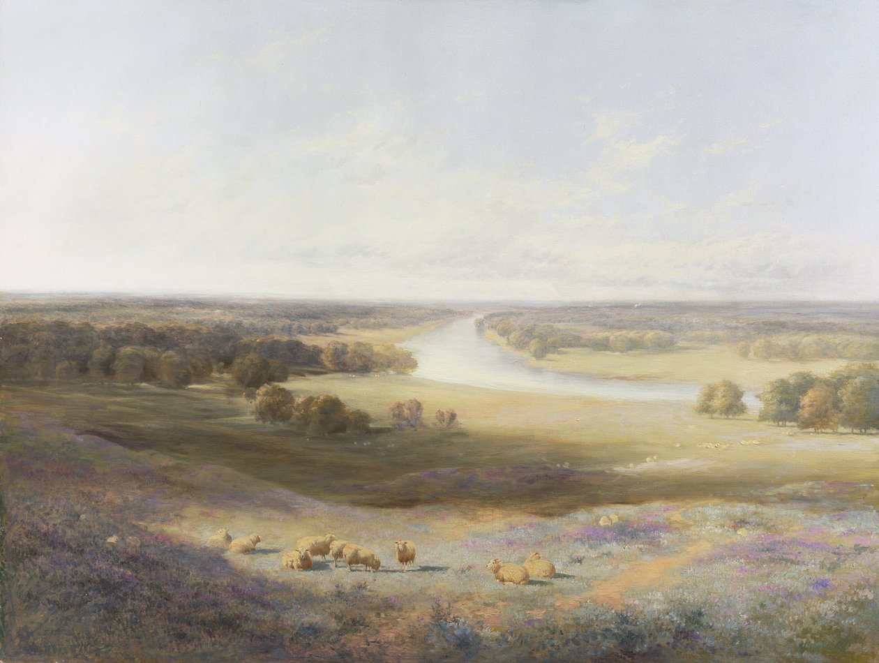 Uitzicht op Richmond door Thomas Francis Wainewright