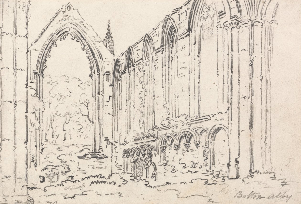 Bolton Abbey, Lancashire door Thomas Girtin