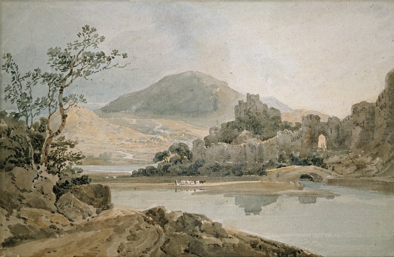 Conway Castle, Noord-Wales door Thomas Girtin