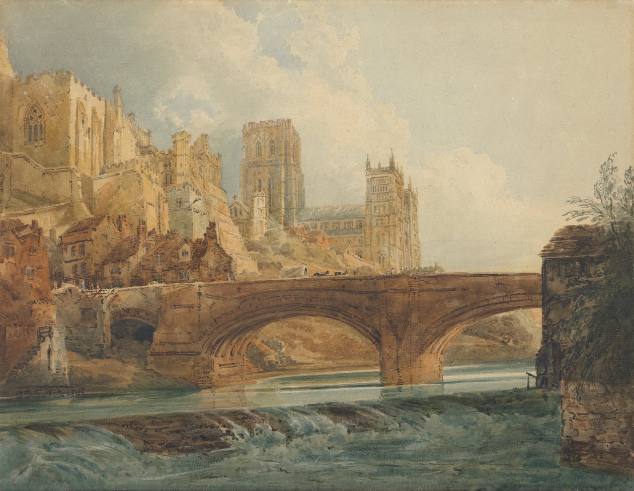 Durham Kathedraal en Kasteel door Thomas Girtin