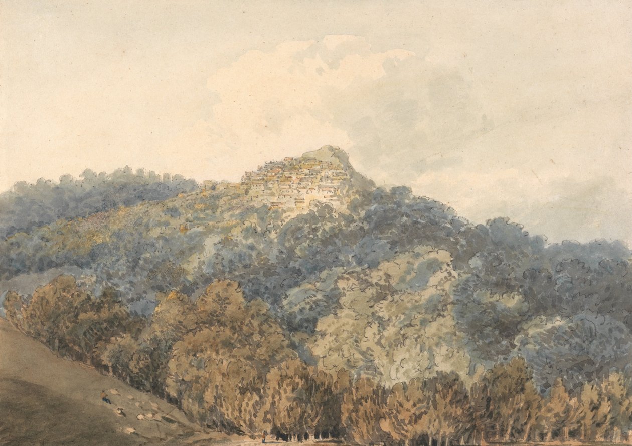 Rocca del Papa, met Monte Cavo door Thomas Girtin