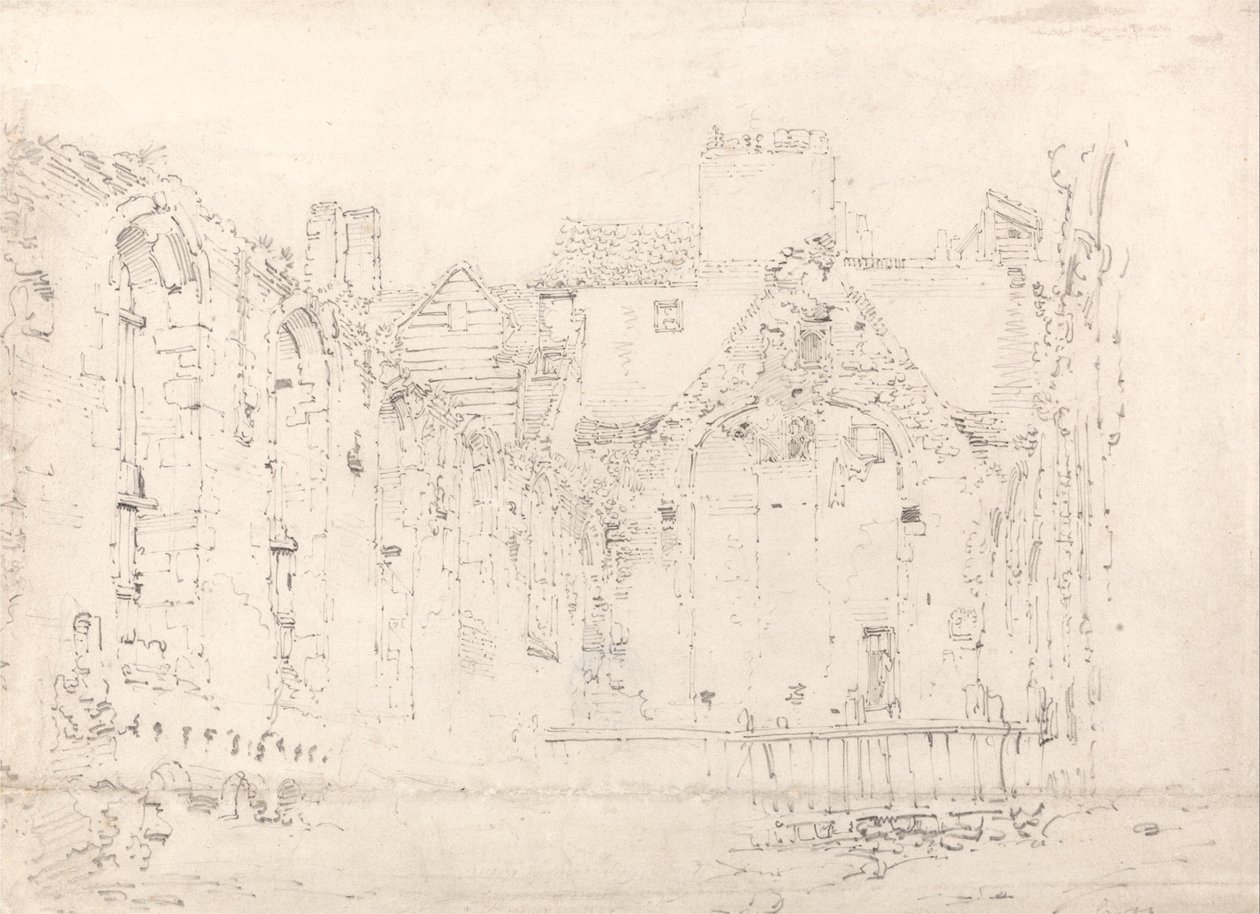Ruïnes van het Savoy-paleis door Thomas Girtin