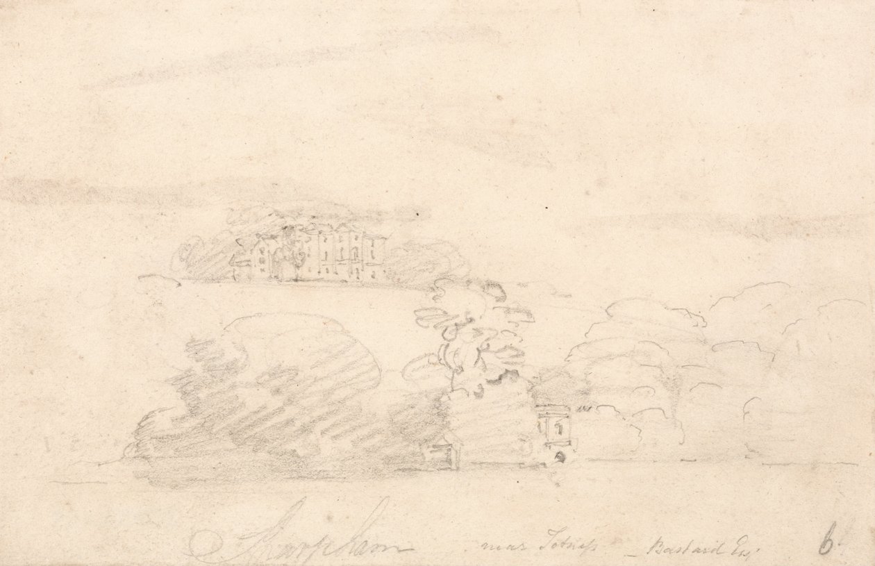 Sharpham, nabij Totnes, Devon door Thomas Girtin